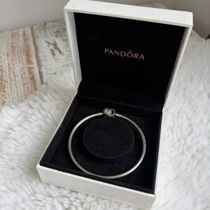 Pandora Silver Bracelet with Heart Accent